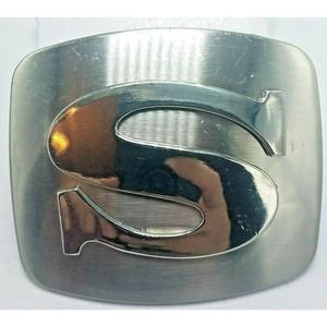 Silver Tone Letter S Belt Buckle Scott Sam Steve Susan Sarah Sean Smith Sloan